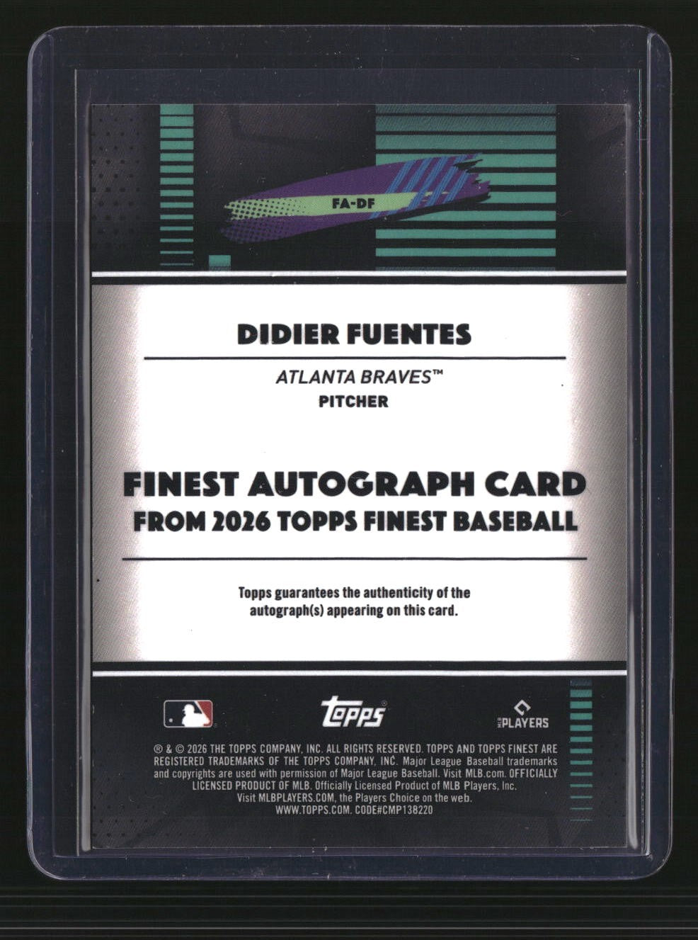2026 Finest Didier Fuentes Finest Autographs Gold Refractors Bookend 50/50