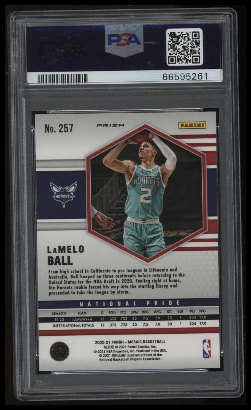 2020 Panini Mosaic #257 Lamelo Ball Reactive Yellow PSA 10