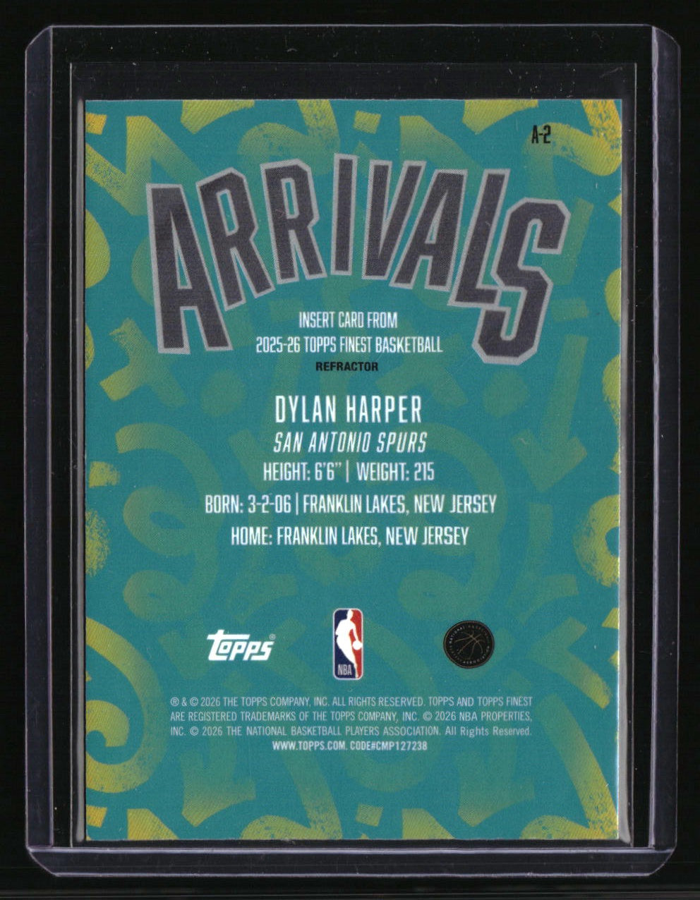 2025-26 Finest Dylan Harper Arrivals