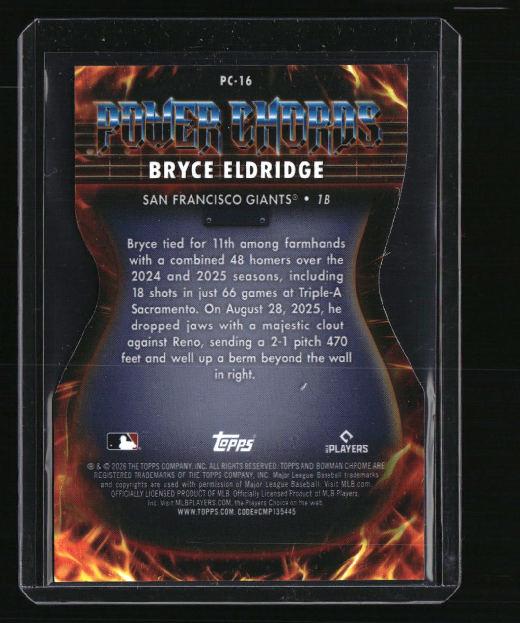 2026 Bowman Bryce Eldridge Power Chords Mini-Diamond Refractors #/150