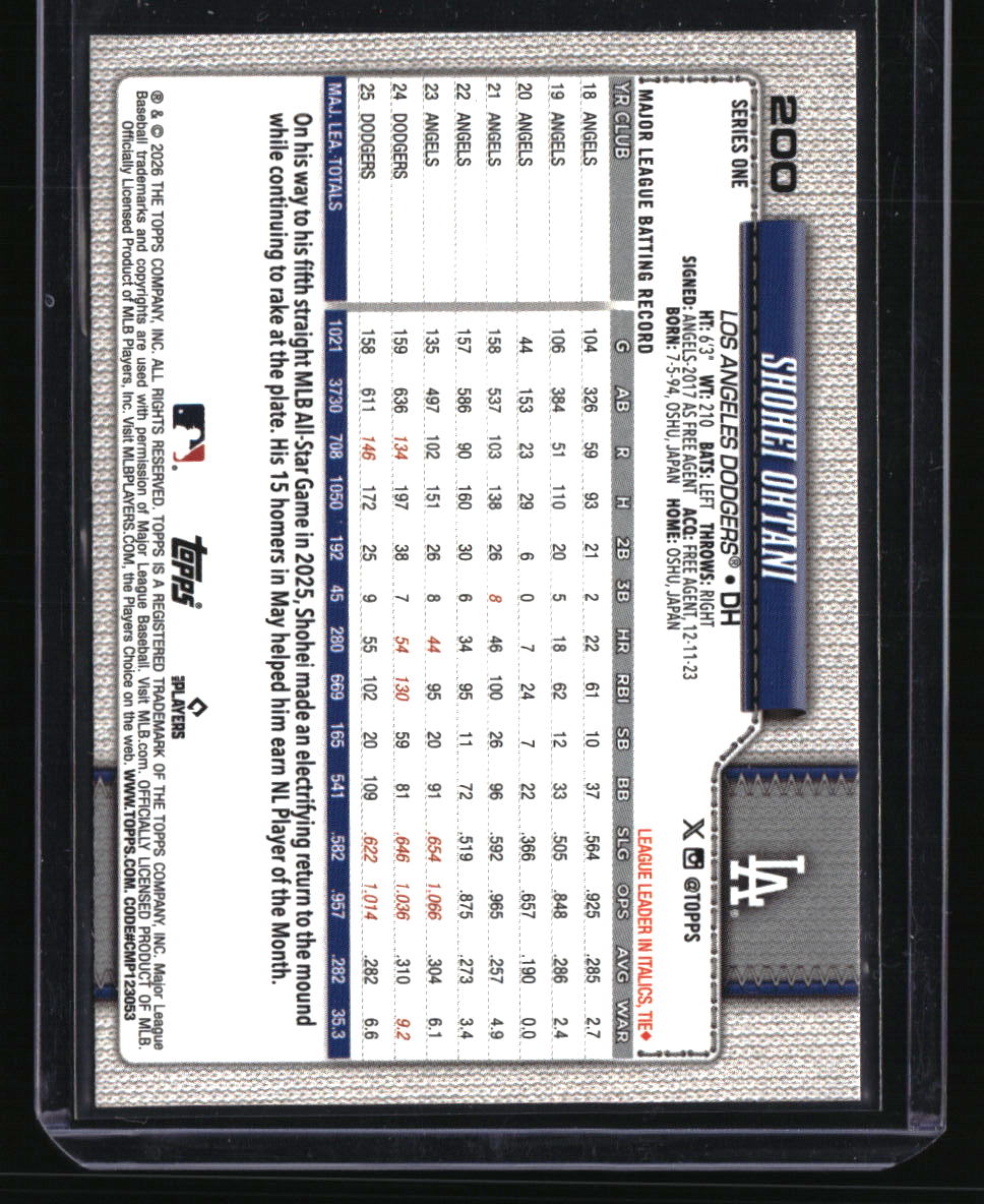 2026 Topps Shohei Ohtani Confetti