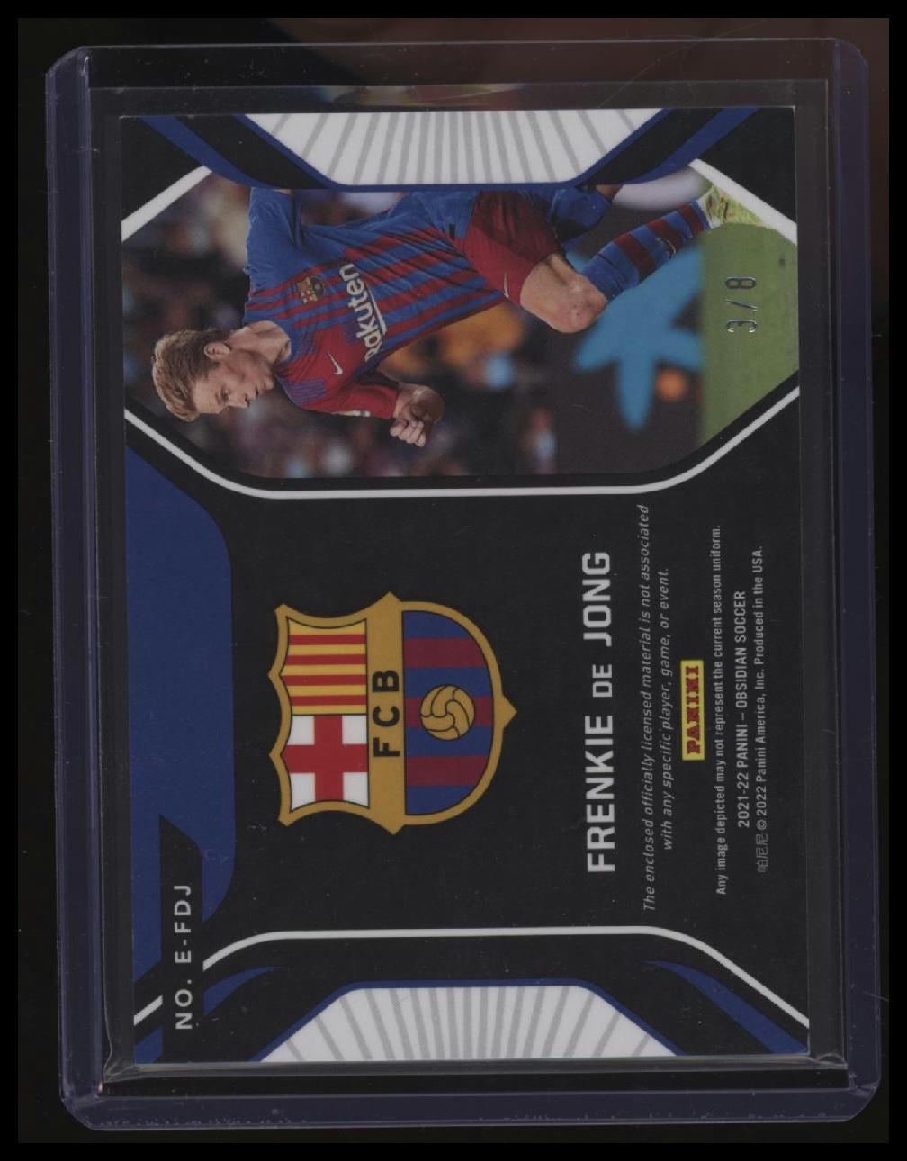 2021-22 Panini Obsidian Frenkie de Jong Eruption Electric Etch Red Flood #/8