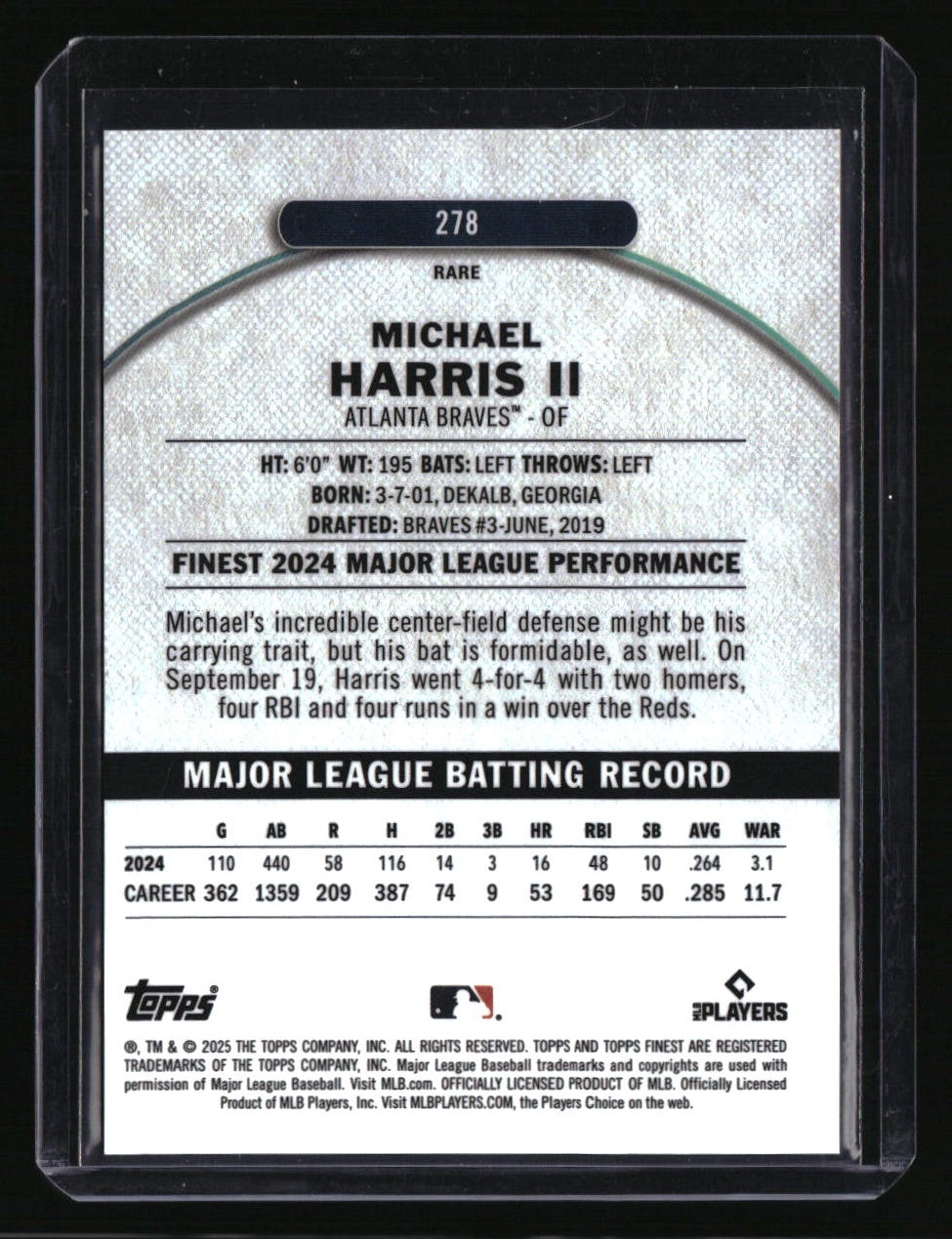 2025 Finest Michael Harris II Green Refractors #/25