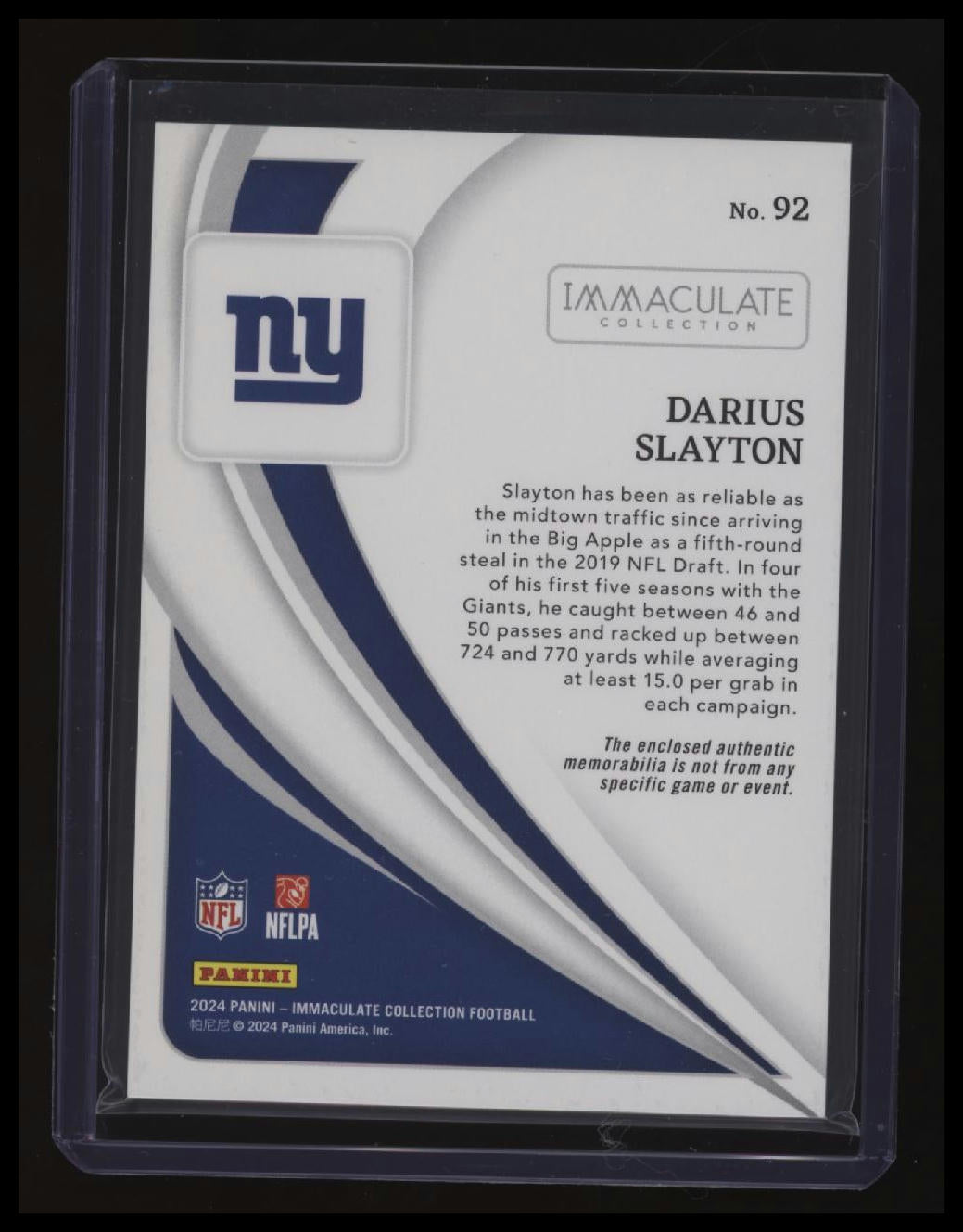 2024 Panini Immaculate Collection Darius Slayton Gold #/10