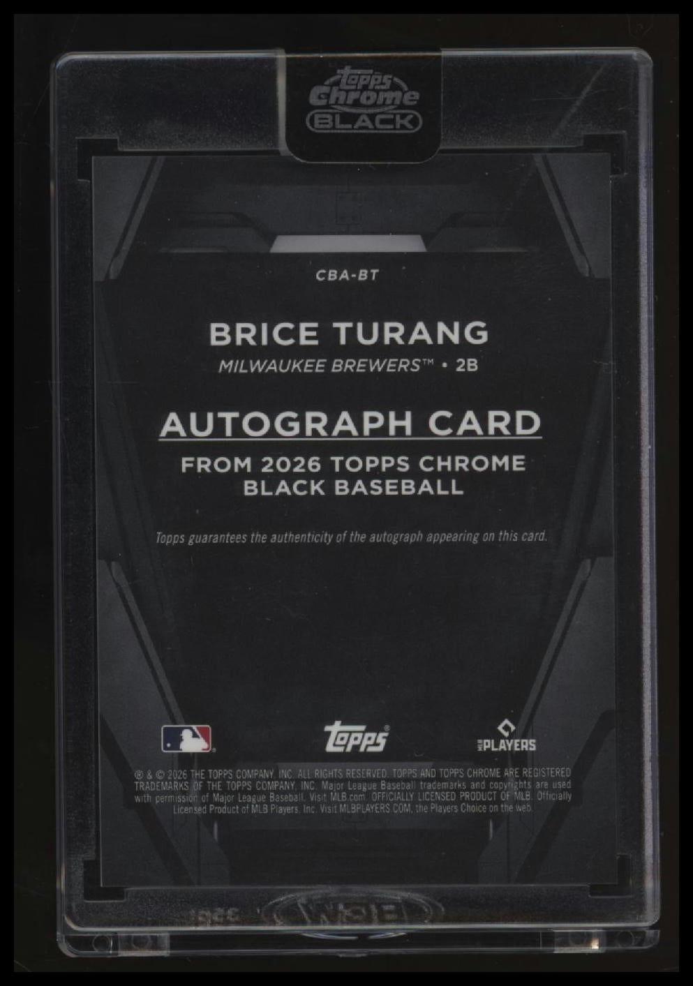 2026 Topps Chrome Black Brice Turang Autographs