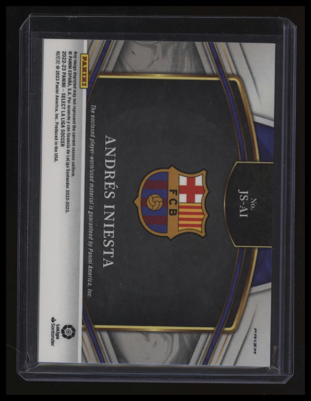 2022-23 Panini Select La Liga Andres Iniesta Jumbo Swatches
