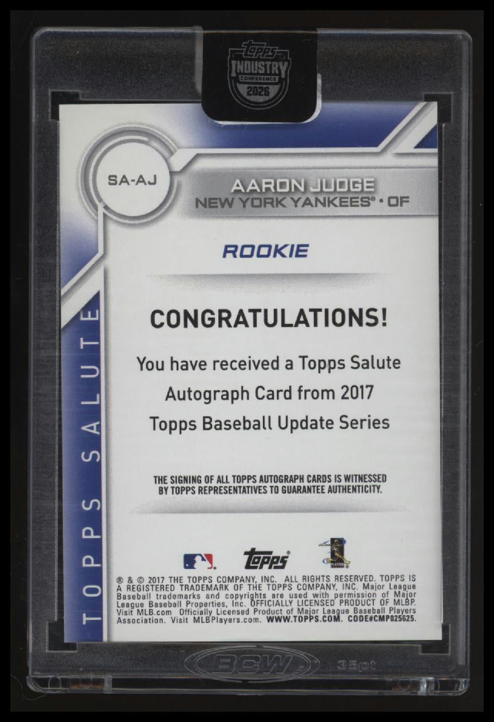 2026 Topps Industry Conference Aaron Judge Autographs