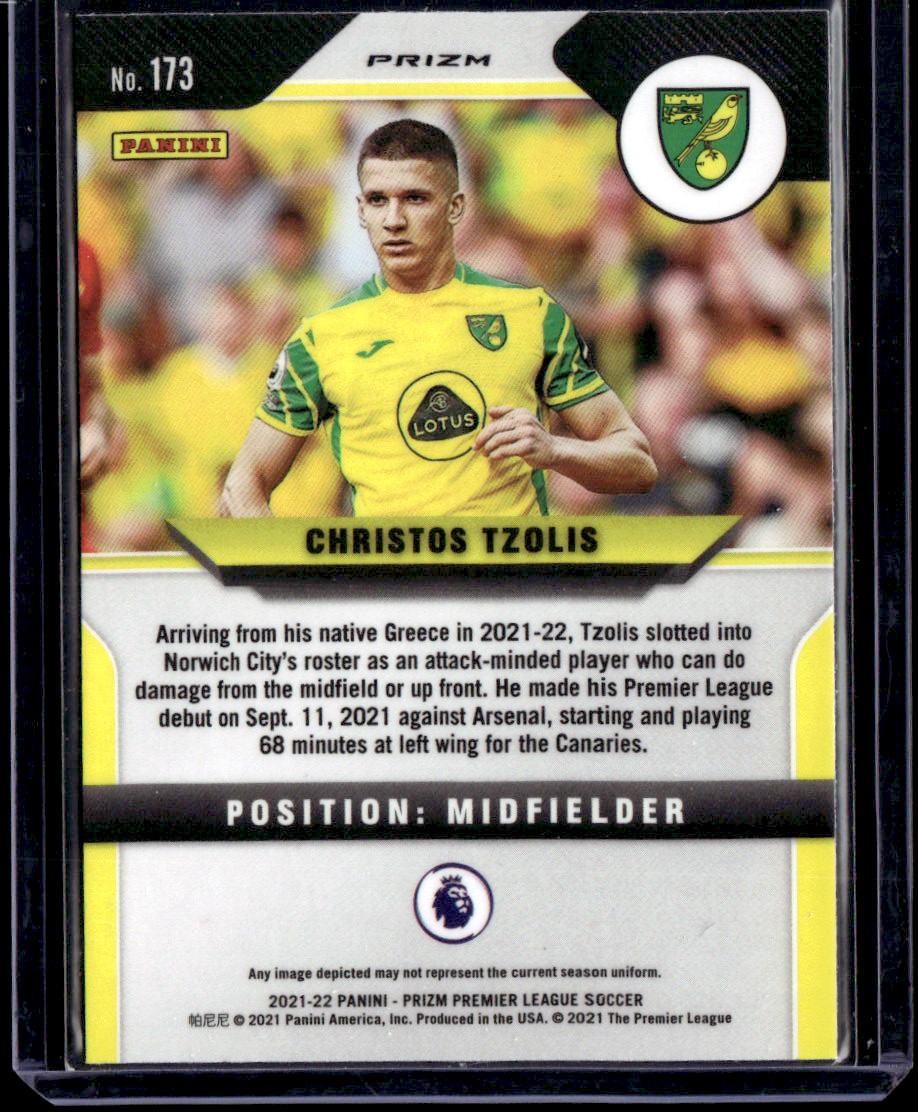 2021-22 Panini Prizm Premier League Christos Tzolis Red Ice Prizm