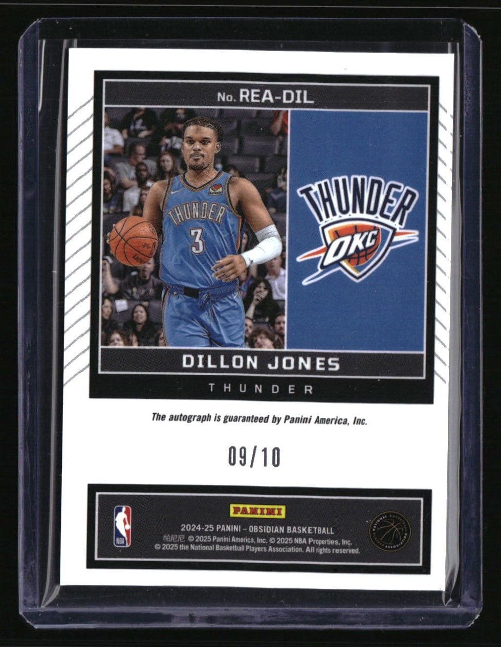 2024-25 Panini Obsidian Dillon Jones Rookie Eruption Auto E.E. Gold Flood #/10
