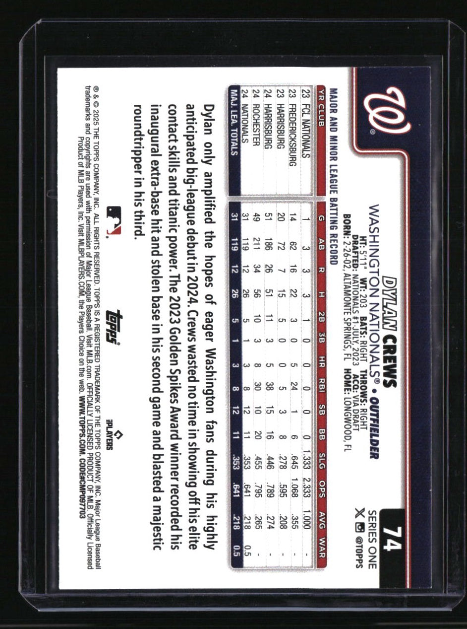 2025 Topps Dylan Crews True Photo Variation