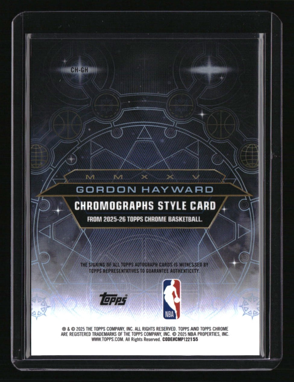 2025-26 Topps Chrome Gordon Hayward Chromographs