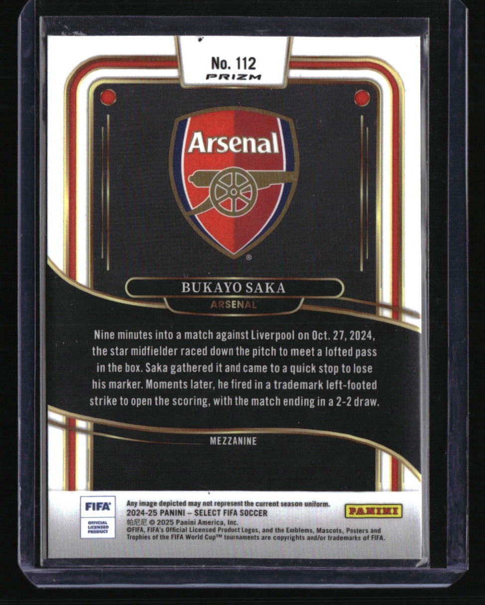 2024-25 Panini Select FIFA Bukayo Saka Checkerboard Mezzanine