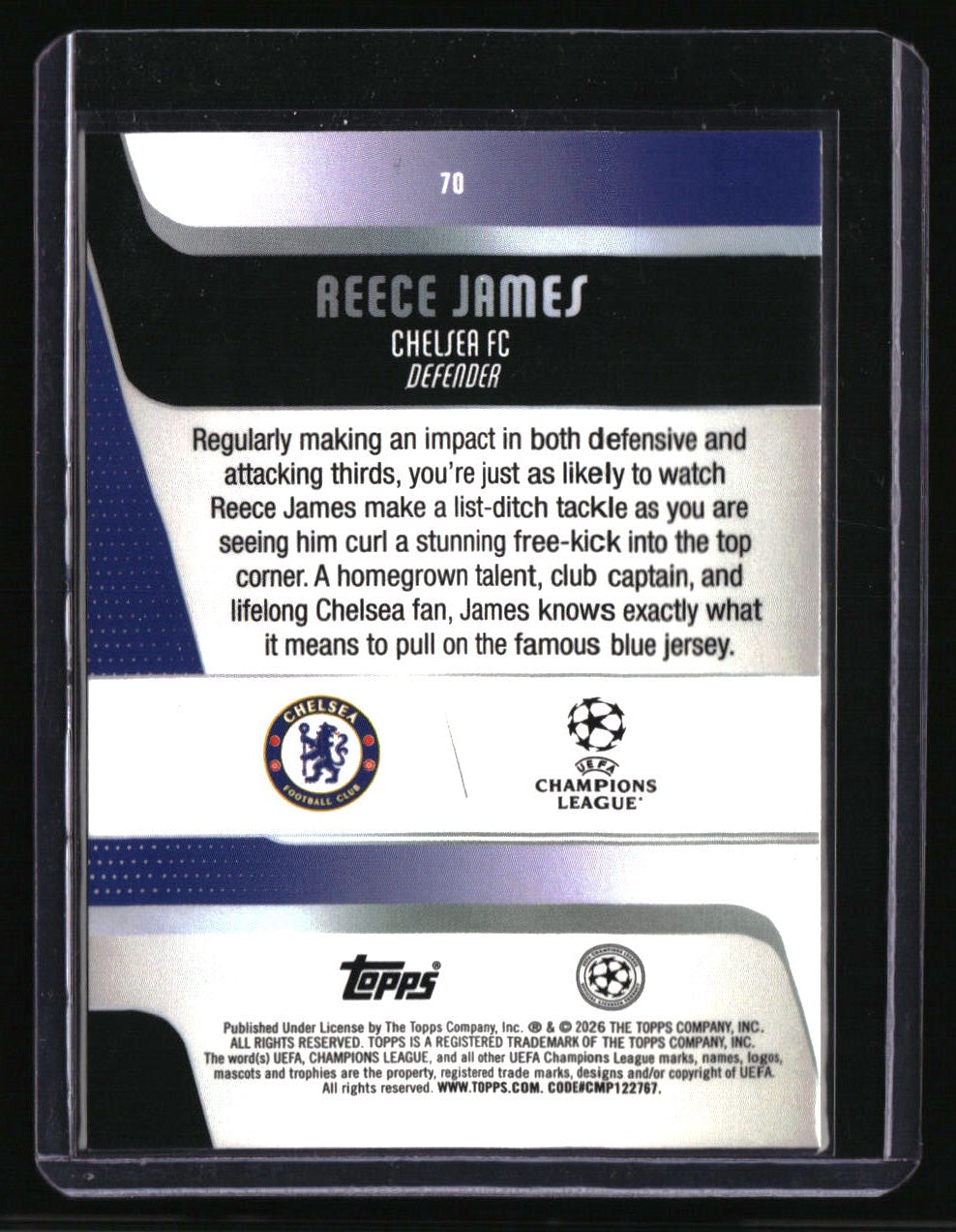 2025-26 Topps UEFA Club Competitions - Orange Foil Reece James #/25