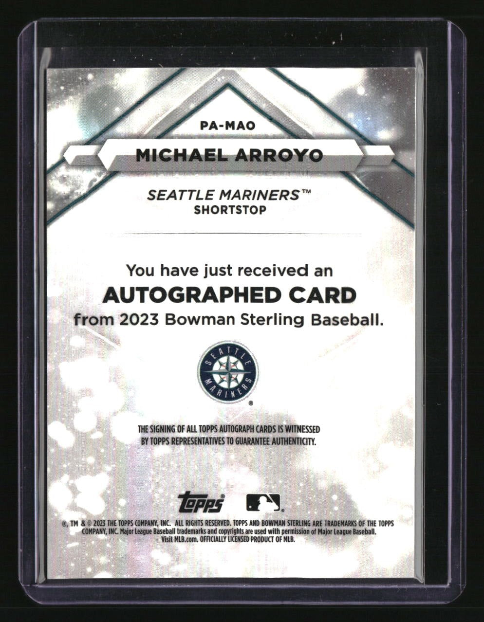 2023 Bowman Sterling Michael Arroyo Prospect Autographs