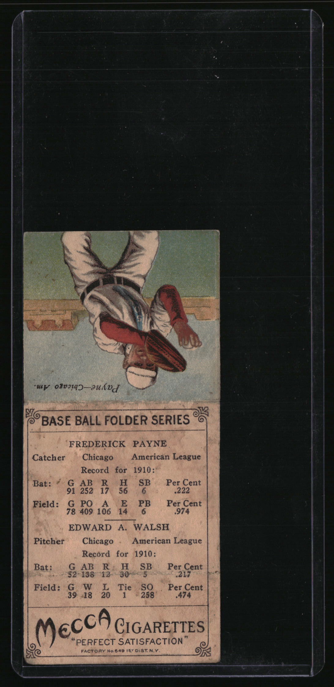 1911 Mecca Double Folders T201 Ed Walsh / Fred Payne