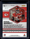 2021 Panini Mosaic Patrick Mahomes II No Huddle Prizm Purple #/50
