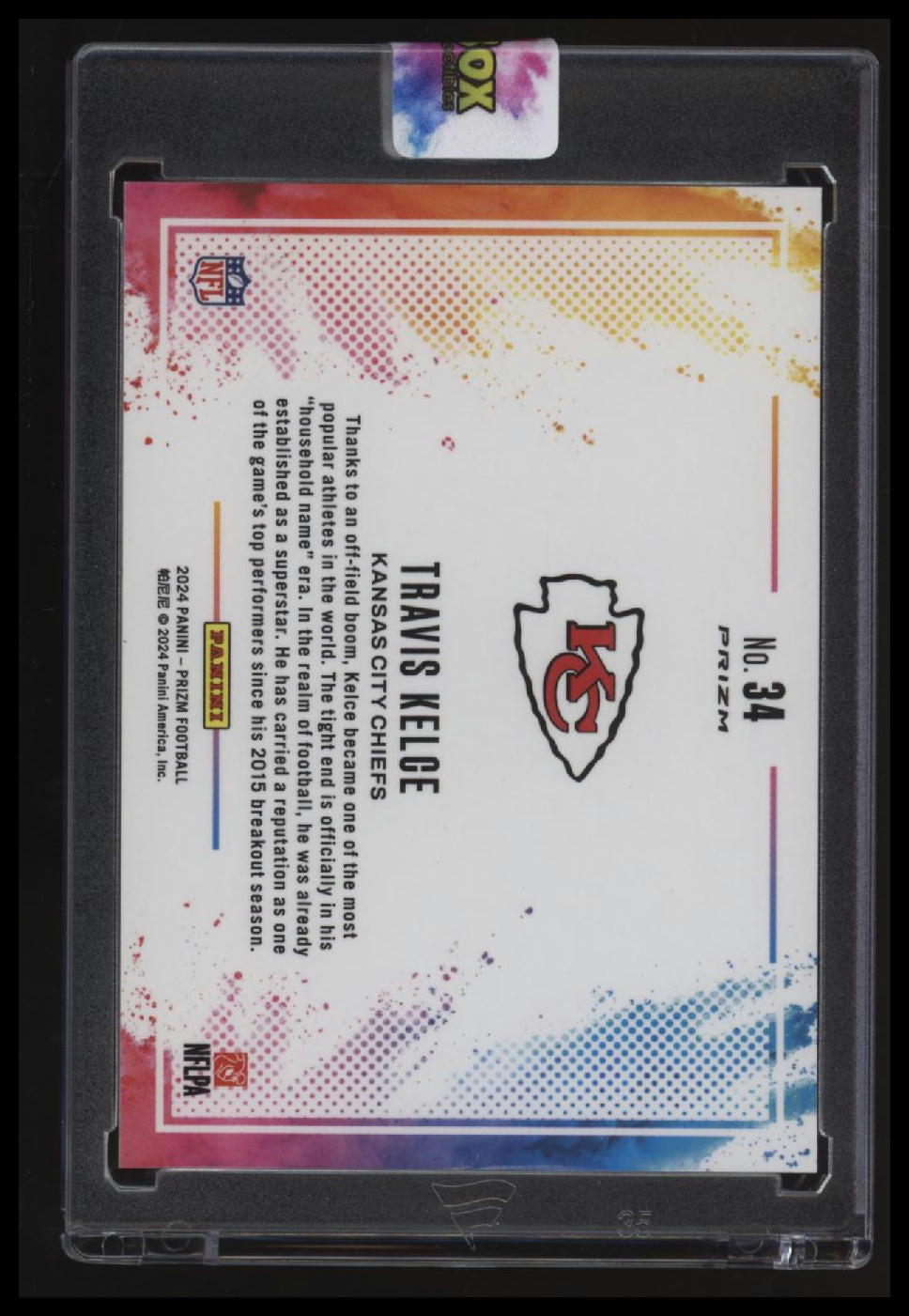 2024 Panini Prizm Travis Kelce Color Blast