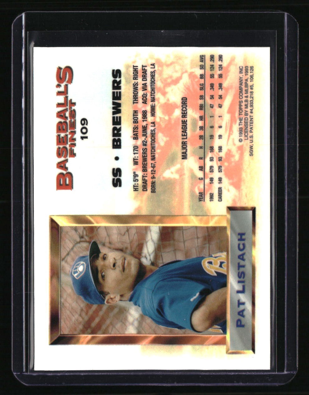 1993 Finest Pat Listach Refractors