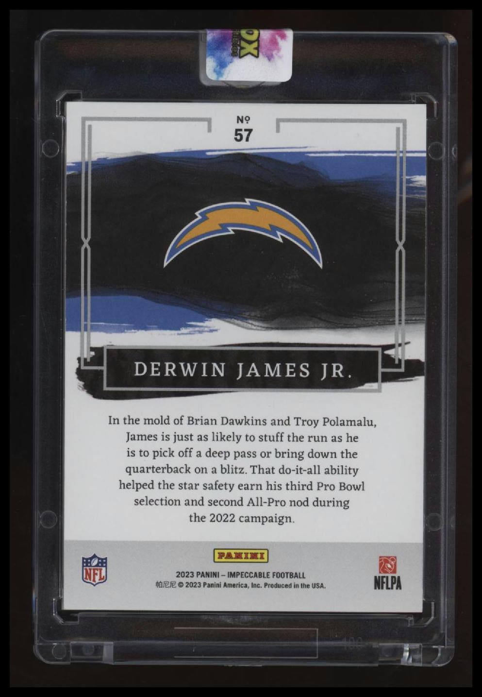 2023 Panini Impeccable Derwin James Jr. Platinum #/1