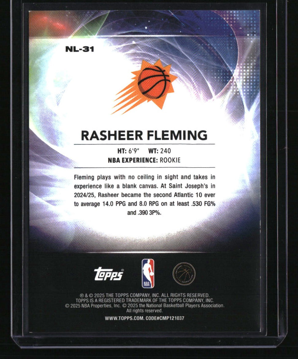 2025-26 Topps Rasheer Fleming No Limit Gold Rainbow #/50