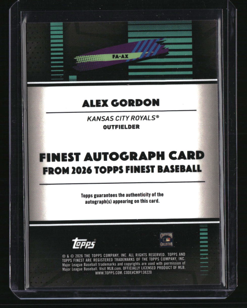 2026 Finest Alex Gordon Finest Autographs