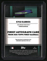 2026 Finest Kyle Karros Finest Autographs Orange Geometric Refractors #/25