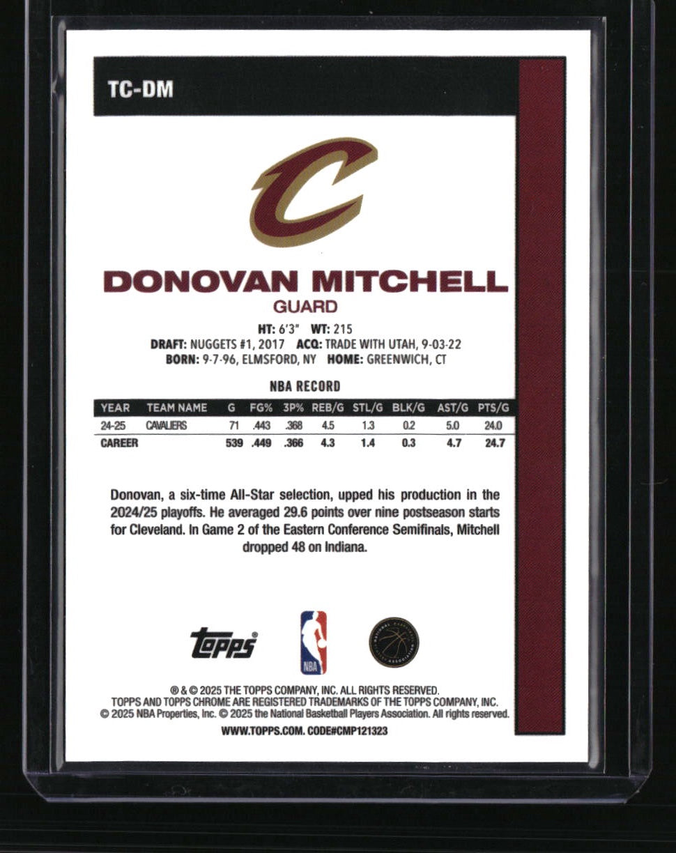 2025-26 Topps Donovan Mitchell 1980-81 Topps Chrome Basketball Gold Mojo #/50