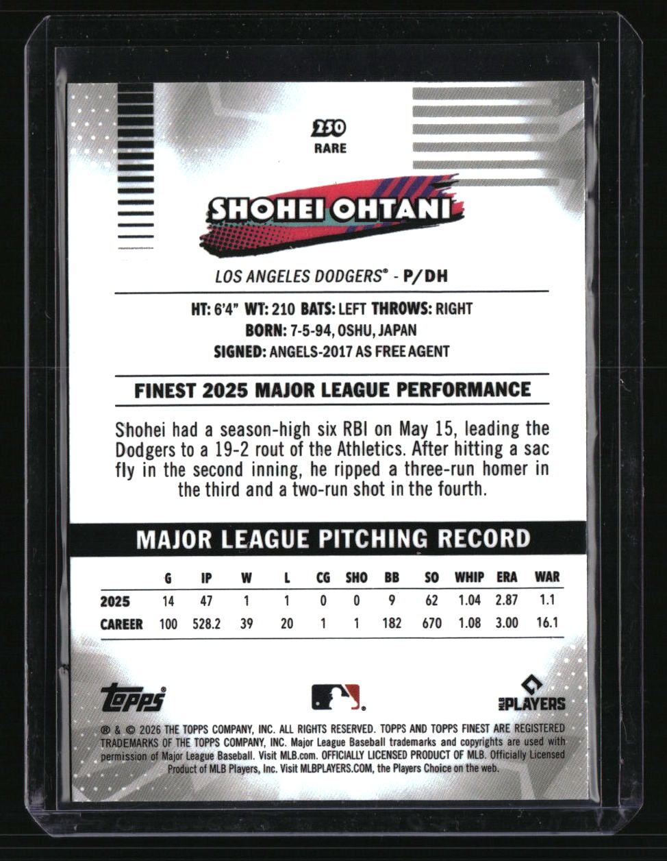 2026 Finest Shohei Ohtani Rare X-Fractors