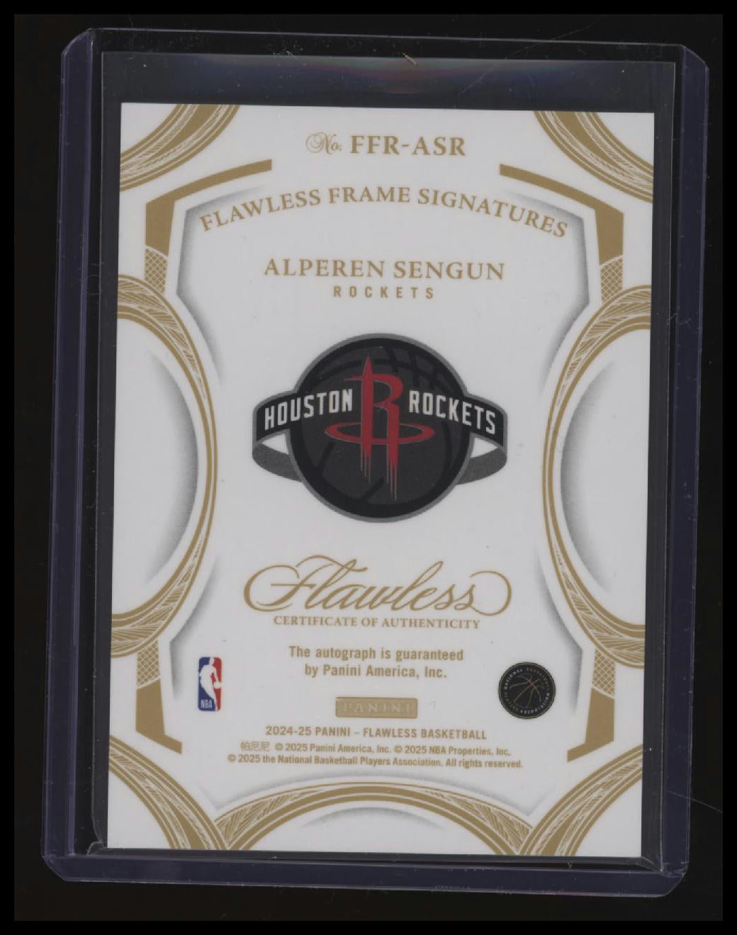 2024-25 Panini Flawless Alperen Sengun Flawless Frame Signatures #/25