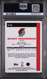 2025 Topps Silver Pack Chrome Basketball Scoot Henderson Aqua PSA 10