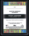 2024 Topps Inception Wyatt Langford Immersion Autograph #/100
