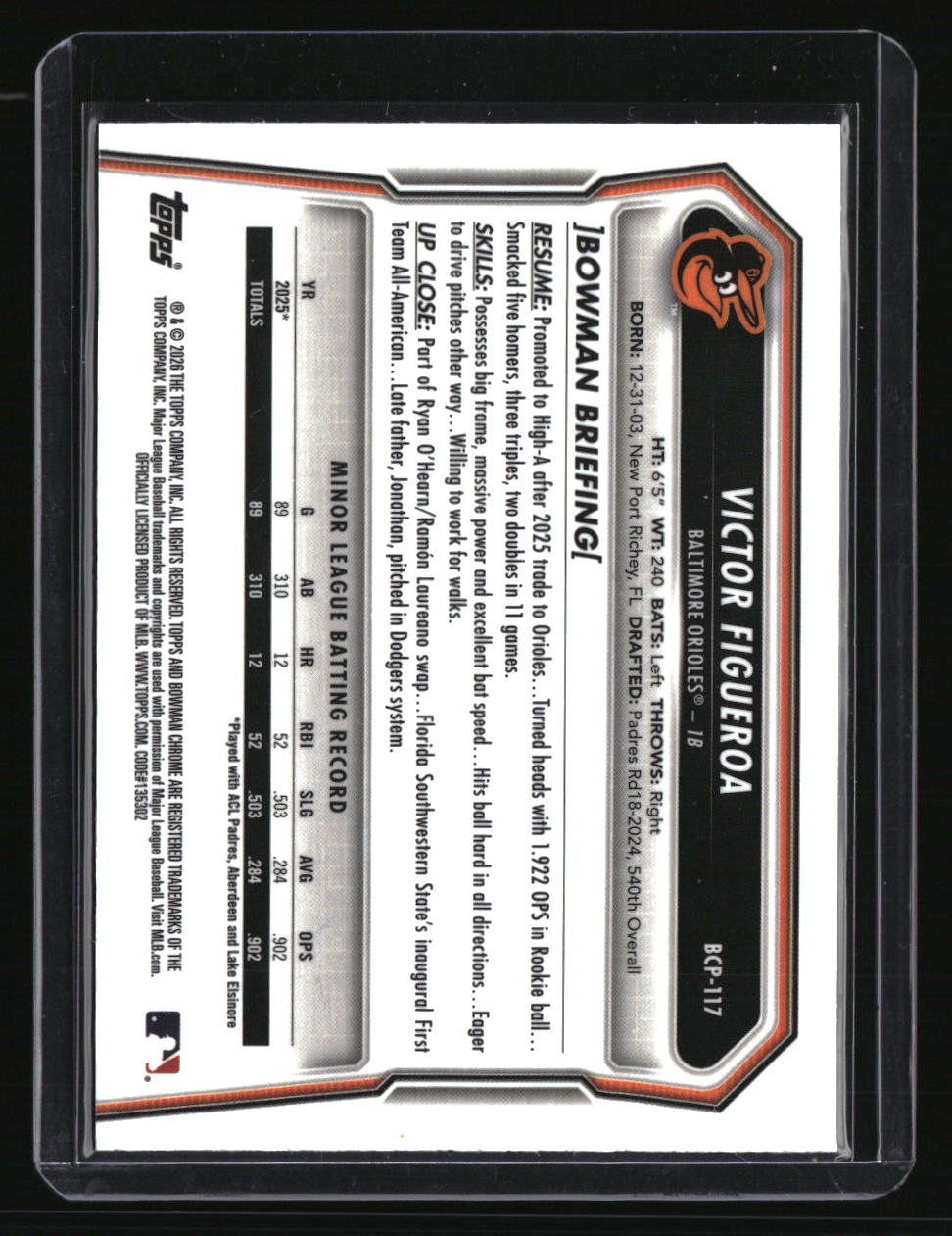 2026 Bowman Sapphire Edition Victor Figueroa Yellow #/75