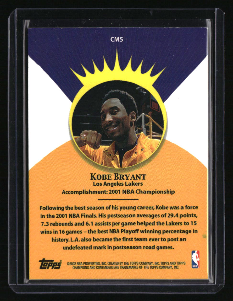 2001-02 Topps TCC Kobe Bryant Crowning Moment