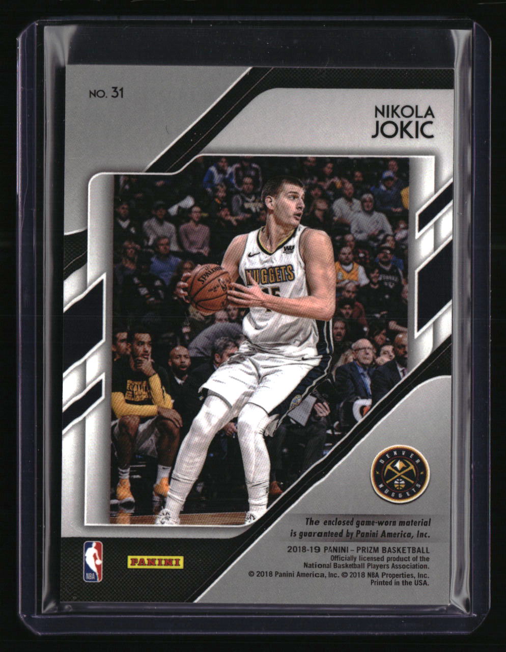2018-19 Panini Prizm Nikola Jokic Sensational Swatches