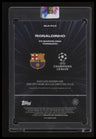 2025-26 Topps Chrome UEFA CC Ronaldinho Black Lazer Auto Black/Orange Lazer #/25