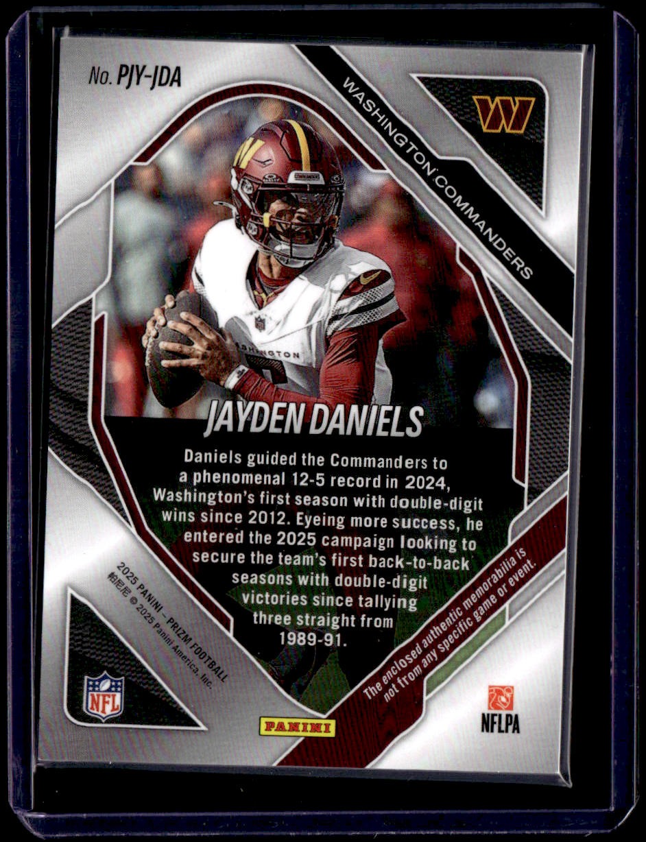 2025 Panini Prizm Jayden Daniels Premier Jerseys Pink