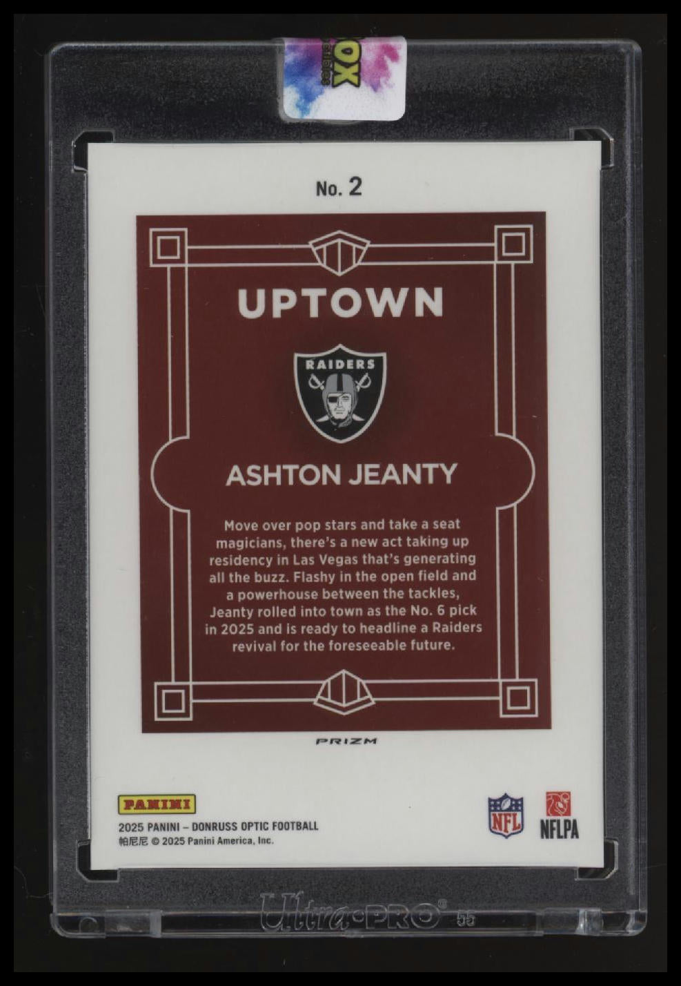 2025 Donruss Optic Ashton Jeanty Uptown
