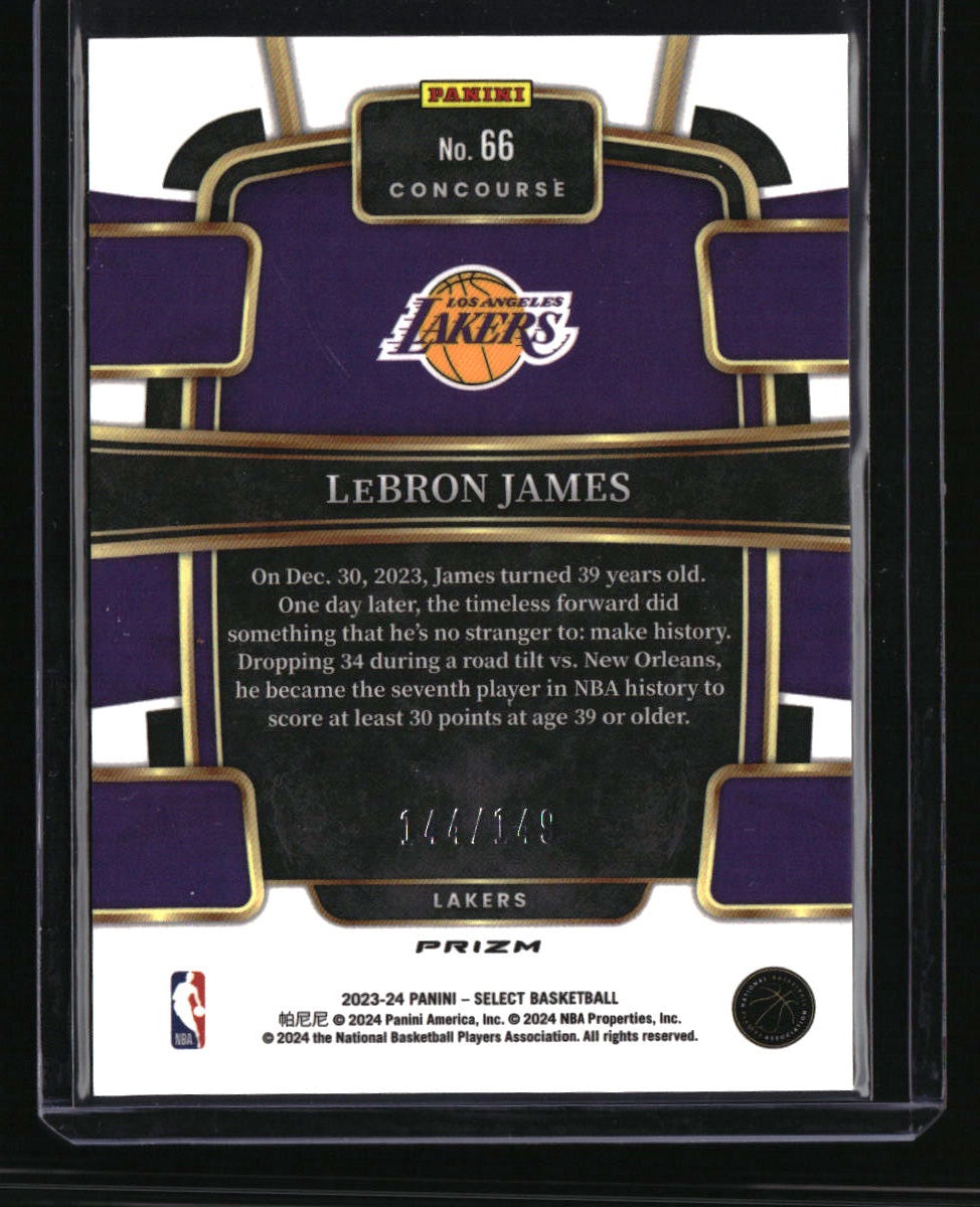2023-24 Panini Select LeBron James White Prizms #/149
