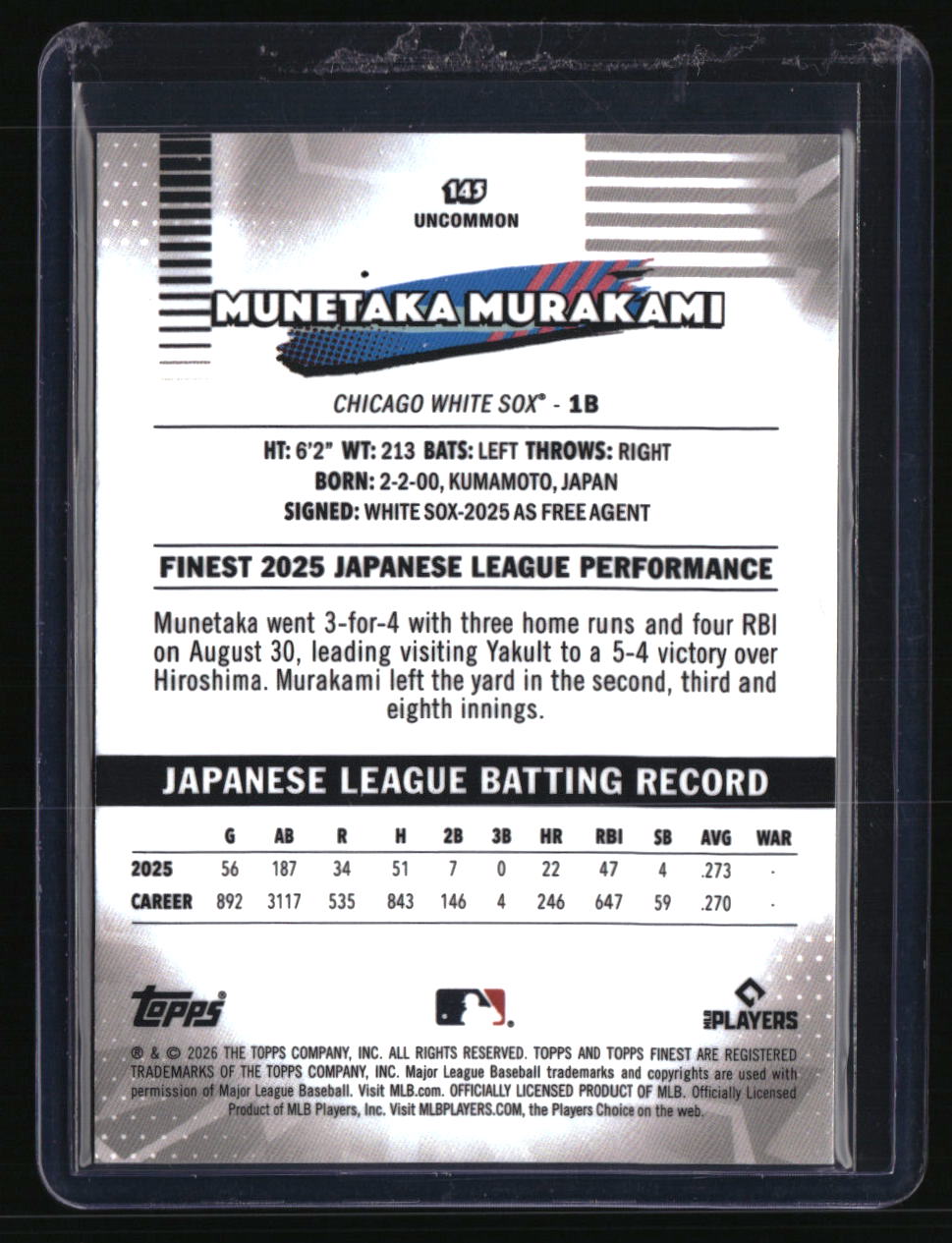 2026 Finest Munetaka Murakami X-Fractors
