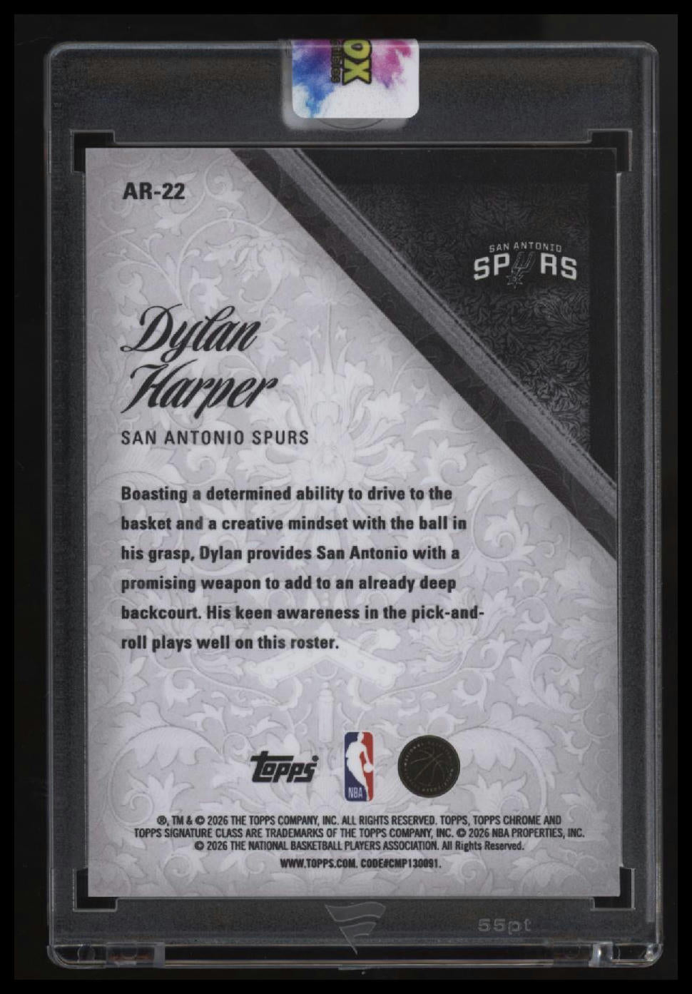 2025-26 Topps Signature Class Dylan Harper Aristocrats