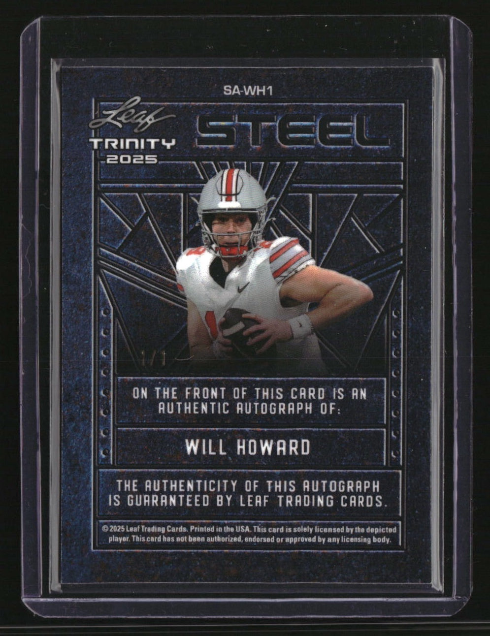2025 Leaf Trinity - Steel Auto Crystal Green Will Howard #/1