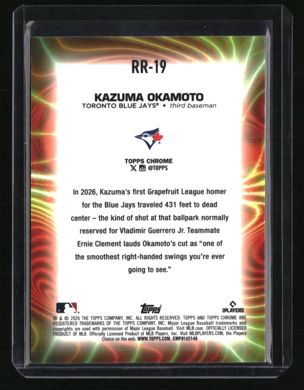 2026 Topps Chrome Kazuma Okamoto Radiating Rookies