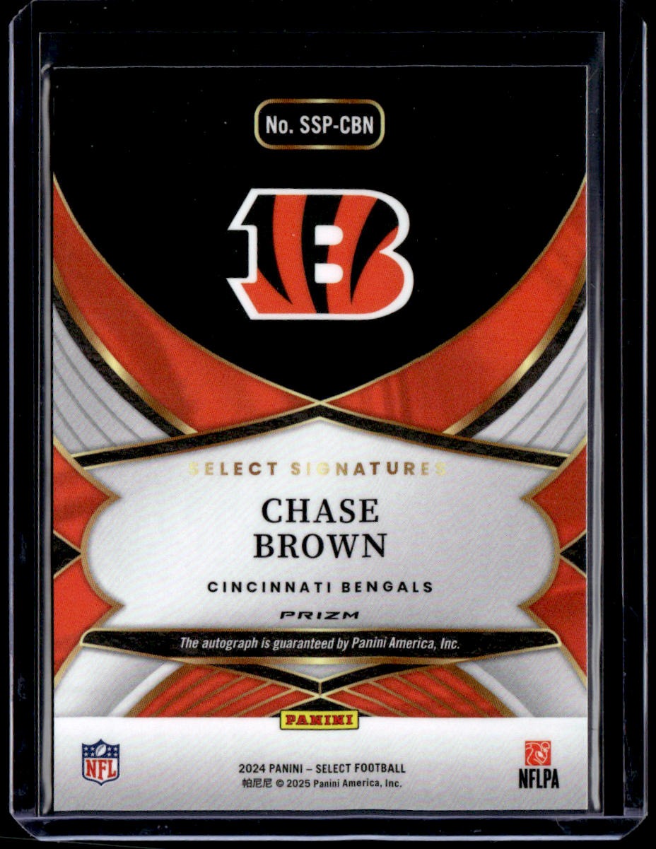 2024 Panini Select Chase Brown Select Signatures Prizm