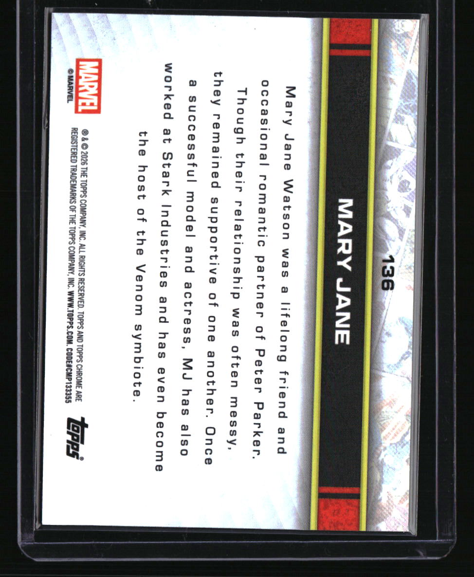 2026 Topps Chrome Marvel Comics Mary Jane Purple Shimmer #/75