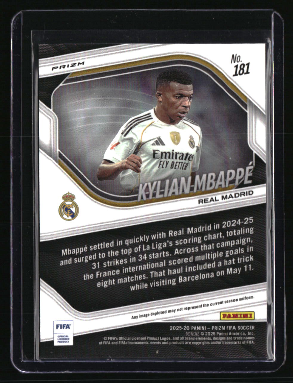 2025-26 Panini Prizm FIFA Kylian Mbappe Genesis Prizms