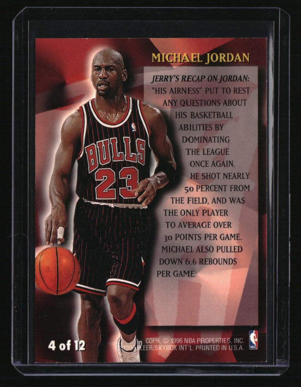 1996-97 Fleer European Michael Jordan Stackhouse's All-Fleer