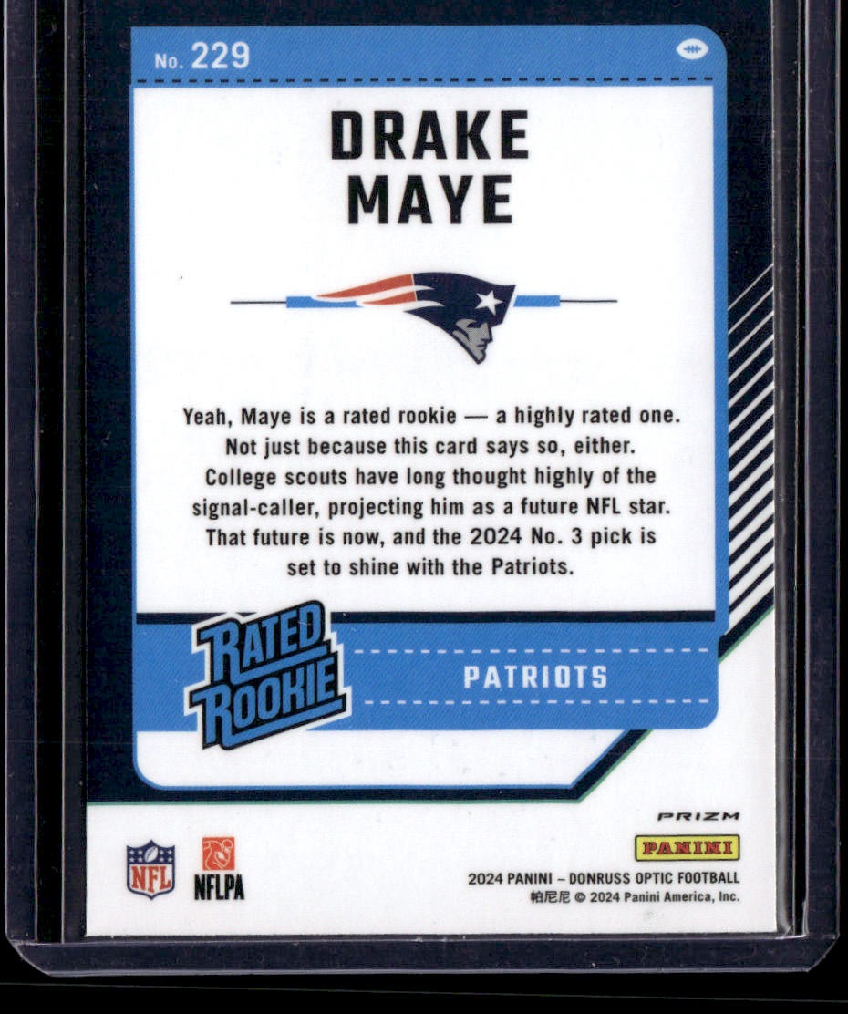 2024 Donruss Optic Drake Maye Red Hyper