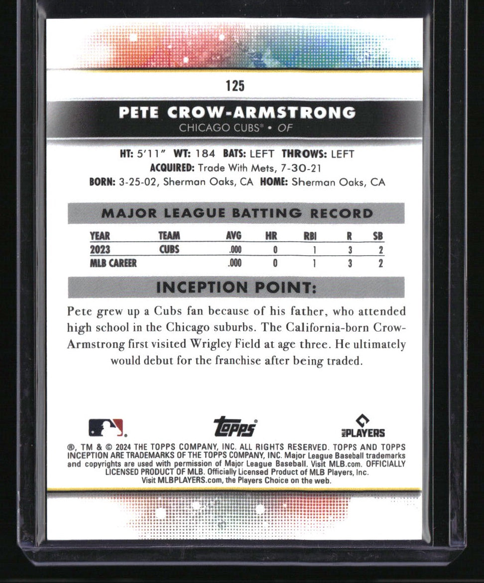 2024 Topps Inception Pete Crow-Armstrong X