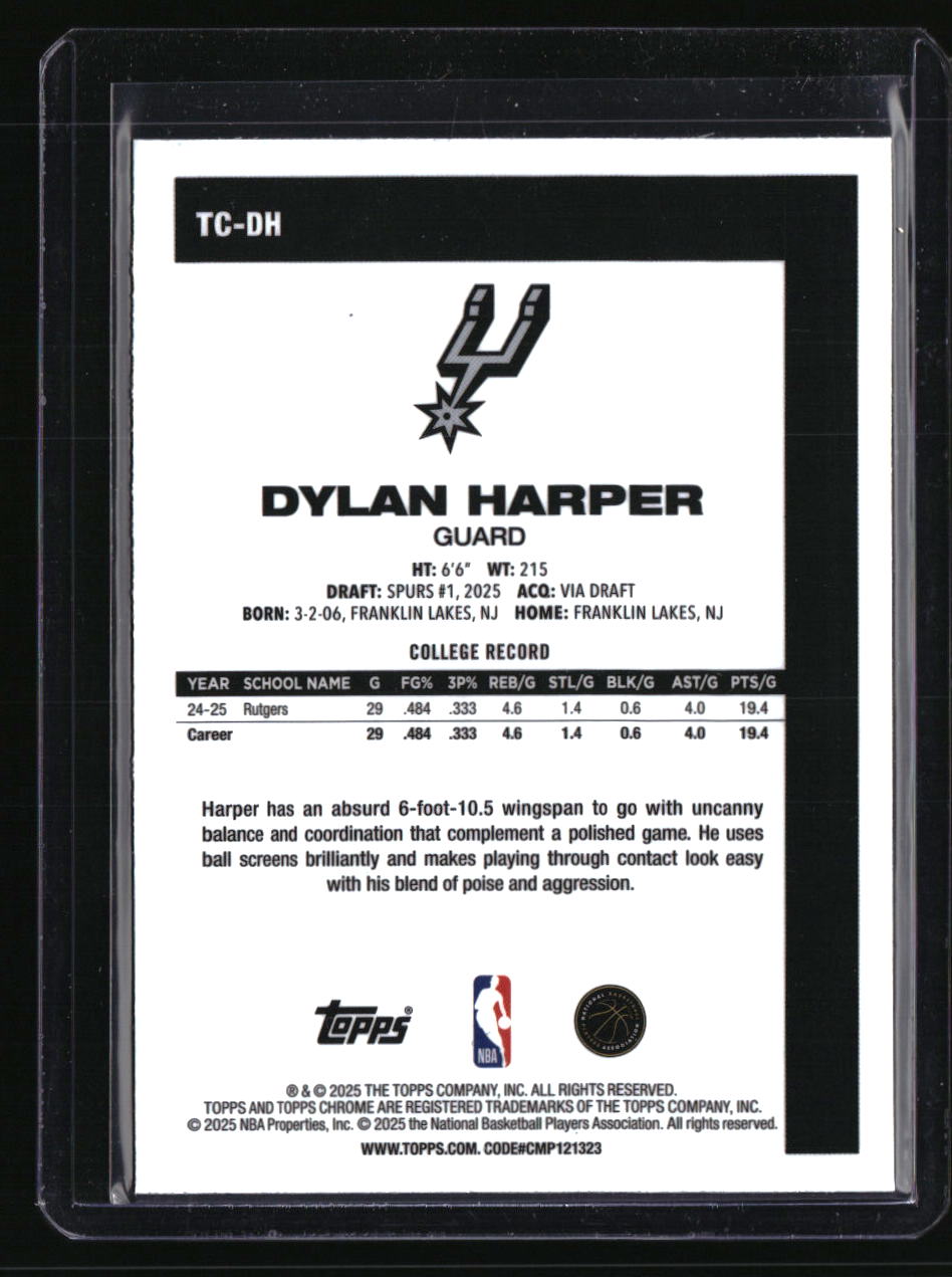 2025-26 Topps Dylan Harper 1980-81 Topps Chrome Basketball