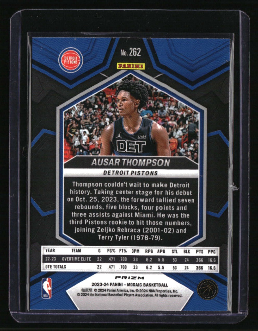 2023-24 Panini Mosaic Ausar Thompson Glitter